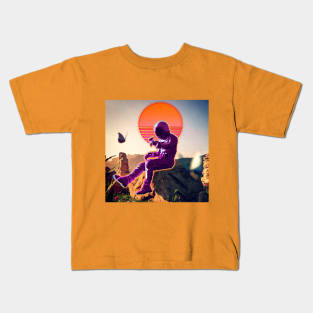 Sunset Sky Alt Album art Kids T-Shirt